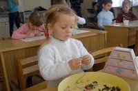 на занятиях