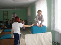 на занятиях